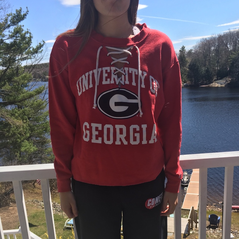 Lace up University if Georgia Sweatshirt